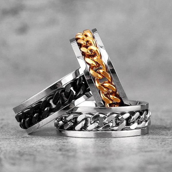 cluster rings motorcycle chain stainless steel mens punk simple unique trendy for male boyfriend biker jewelry creativity gift wholesale, Golden;silver
cluster rings motorcycle chain stainless steel mens punk simple unique trendy for male boyfriend biker jewelry creativity gift wholesale, Golden;silver