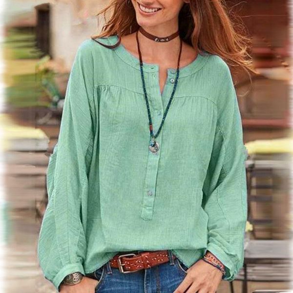 women's blouses & shirts casual women solid round neck spring autumn long sleeve pullover blouse blusa elegant lady streetwear loose s-, White
women's blouses & shirts casual women solid round neck spring autumn long sleeve pullover blouse blusa elegant lady streetwear loose s-, White