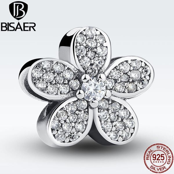 925 sterling silver dazzling daisy plant charm fit bisaer bracelet with clear cubic zirconia diy accessories jewelry weus068 q0531, Black
925 sterling silver dazzling daisy plant charm fit bisaer bracelet with clear cubic zirconia diy accessories jewelry weus068 q0531, Black