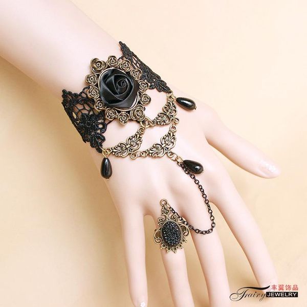 five fingers gloves black rose rhinestone lace combined bracelet bangle rings wrist finger connected jewelry accessories punk bride nu goth, Blue;gray
five fingers gloves black rose rhinestone lace combined bracelet bangle rings wrist finger connected jewelry accessories punk bride nu goth, Blue;gray
