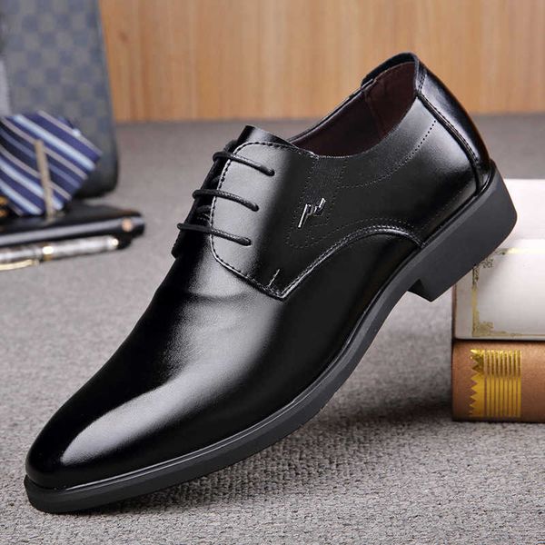 2021 spring men's leather shoes pointed business formal ess lace up single fashion low dad's, Black
2021 spring men's leather shoes pointed business formal ess lace up single fashion low dad's, Black