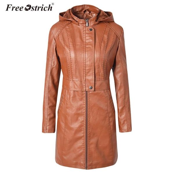 women's jackets ostrich spring leather jacket pu motorcycle hooded cap detachable casual punk female n30, Black;brown
women's jackets ostrich spring leather jacket pu motorcycle hooded cap detachable casual punk female n30, Black;brown