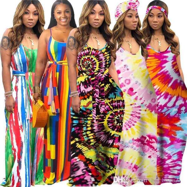 women maxi dresses designer 2023 new tie dyed colorful printed loose long dress suspender skirt with scarf, Black;gray
women maxi dresses designer 2023 new tie dyed colorful printed loose long dress suspender skirt with scarf, Black;gray
