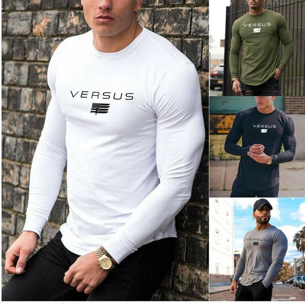 muscle fitness brothers long sleeve t-shirt men's autumn slim sports shirt, White;black
muscle fitness brothers long sleeve t-shirt men's autumn slim sports shirt, White;black