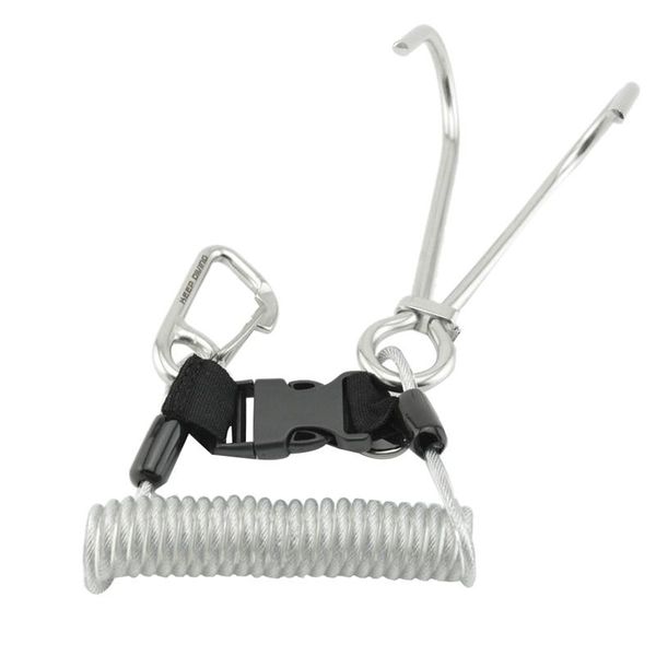 diving masks 316 stainless steel double reef hook with spiral coil lanyard & quick-release buckle o-ring scuba bcd safe equipment tr
diving masks 316 stainless steel double reef hook with spiral coil lanyard & quick-release buckle o-ring scuba bcd safe equipment tr
