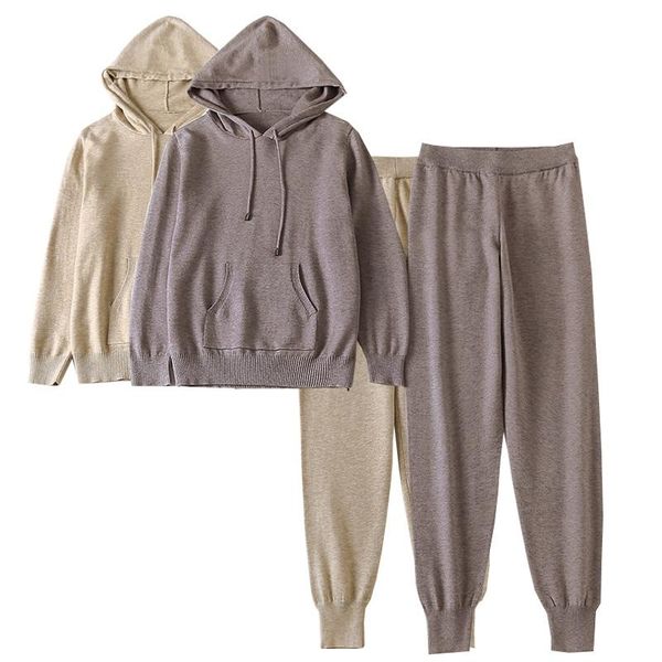 women's two piece pants 2 pieces suit women track sweater suits sets autumn winter hooded hoodie + long soft warm knitted, White
women's two piece pants 2 pieces suit women track sweater suits sets autumn winter hooded hoodie + long soft warm knitted, White