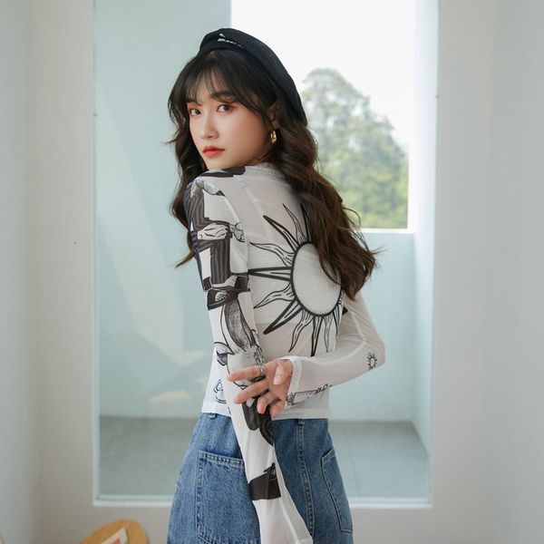 2021 new white mesh long sleeve basic tshirt women transparent tight vintage printed summer t shirt fashion 4hpz
2021 new white mesh long sleeve basic tshirt women transparent tight vintage printed summer t shirt fashion 4hpz