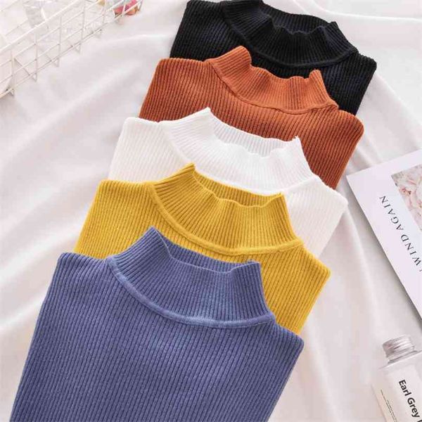 turtleneck knitted sweater female casual pullover women autumn winter korean sweaters fashion women sweater jumper 210918, White;black
turtleneck knitted sweater female casual pullover women autumn winter korean sweaters fashion women sweater jumper 210918, White;black