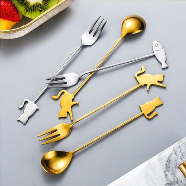 forks kitchen supplies tableware cute cartoon cat stainless steel ice cream fruit dessert coffee fork spoon teaspoon
forks kitchen supplies tableware cute cartoon cat stainless steel ice cream fruit dessert coffee fork spoon teaspoon