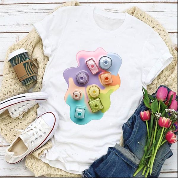 women graphic 3d make up clothing fashion fingernail print summer t shirt lady womens clothing clothes tee female t shirt, White
women graphic 3d make up clothing fashion fingernail print summer t shirt lady womens clothing clothes tee female t shirt, White