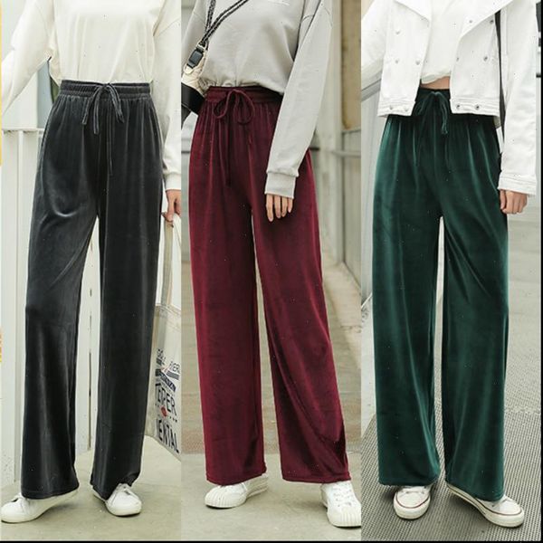 solid color velvet long pants women 2021 new autumn winter trousers harajuku loose wide leg pants female high waist pants, Black;white
solid color velvet long pants women 2021 new autumn winter trousers harajuku loose wide leg pants female high waist pants, Black;white