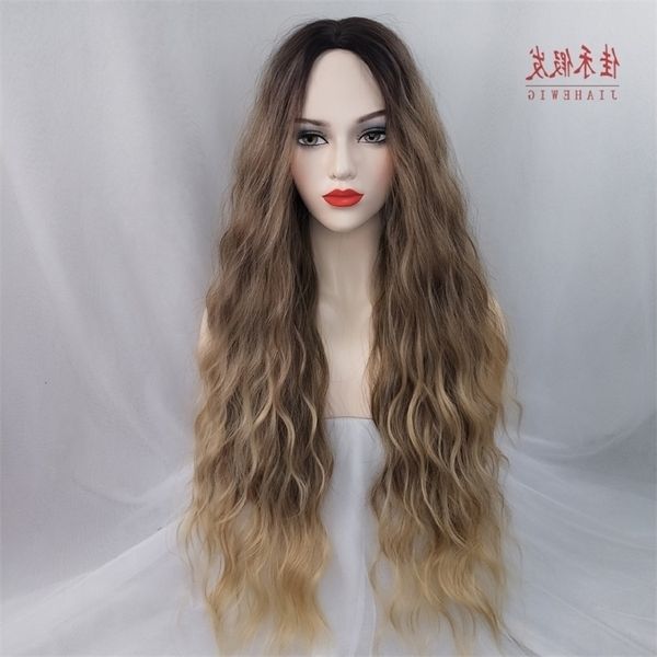 women's fashion high-temperature wig chemical fiber hair with large waves and black dye on of the head
women's fashion high-temperature wig chemical fiber hair with large waves and black dye on of the head