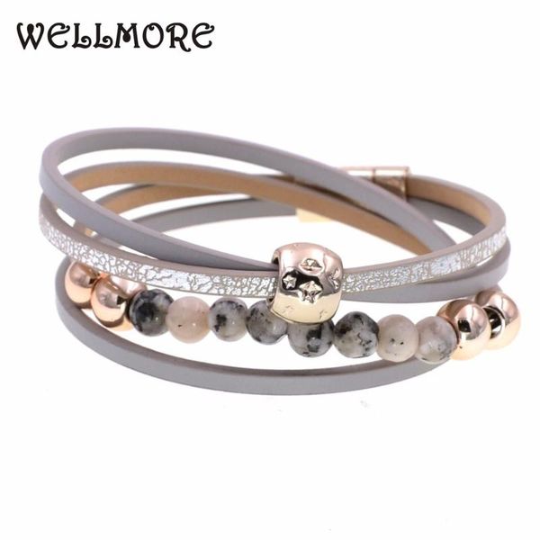 charm bracelets wellmore two layer leather bracelet fashion jewelry beaded for women bohemian wholesale, Golden;silver
charm bracelets wellmore two layer leather bracelet fashion jewelry beaded for women bohemian wholesale, Golden;silver