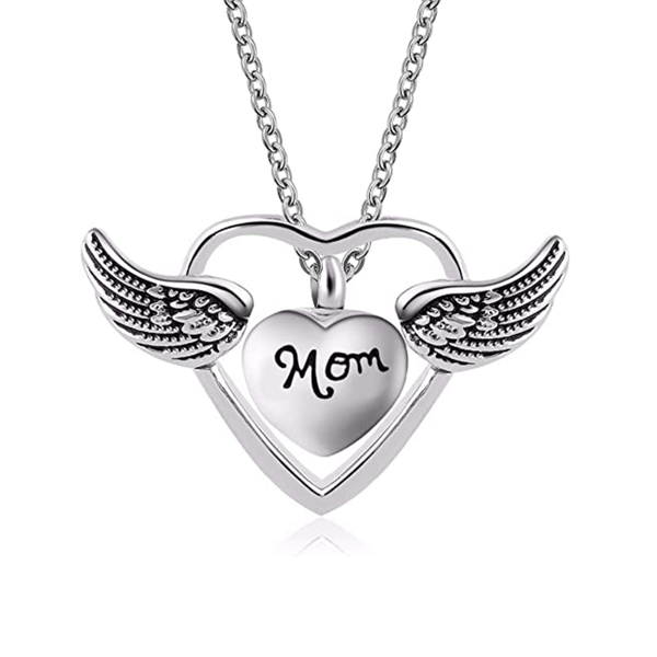 pendant necklaces angel wing double heart cremation urn necklace for ashes mom dad memorial keepsake jewelry a piece of my lives in heaven, Silver
pendant necklaces angel wing double heart cremation urn necklace for ashes mom dad memorial keepsake jewelry a piece of my lives in heaven, Silver