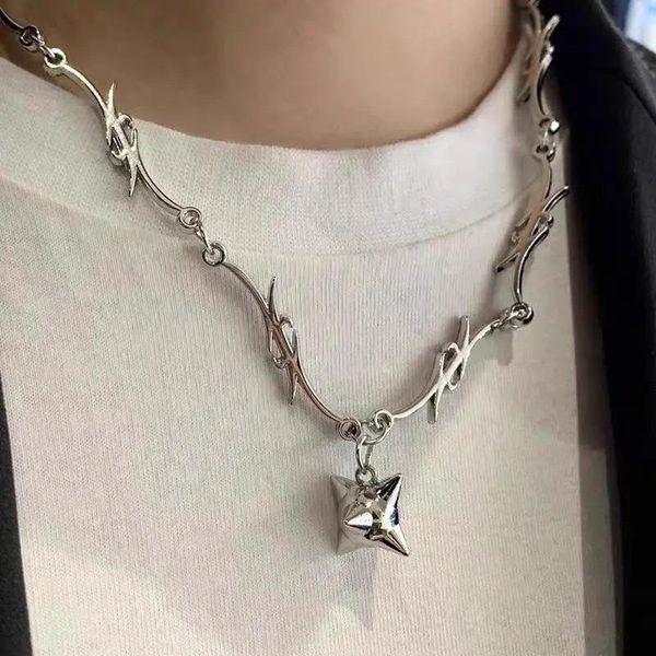pendant necklaces thorns stainless steel chain choker necklace hip-hop gothic punk style little brambles charm trend jewelry gift, Silver
pendant necklaces thorns stainless steel chain choker necklace hip-hop gothic punk style little brambles charm trend jewelry gift, Silver