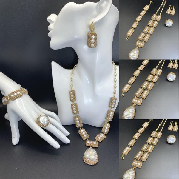 earrings & necklace african women natural freshwater pearl jewelry set gift wedding party baroque pendant bracelet ring suit, Silver
earrings & necklace african women natural freshwater pearl jewelry set gift wedding party baroque pendant bracelet ring suit, Silver