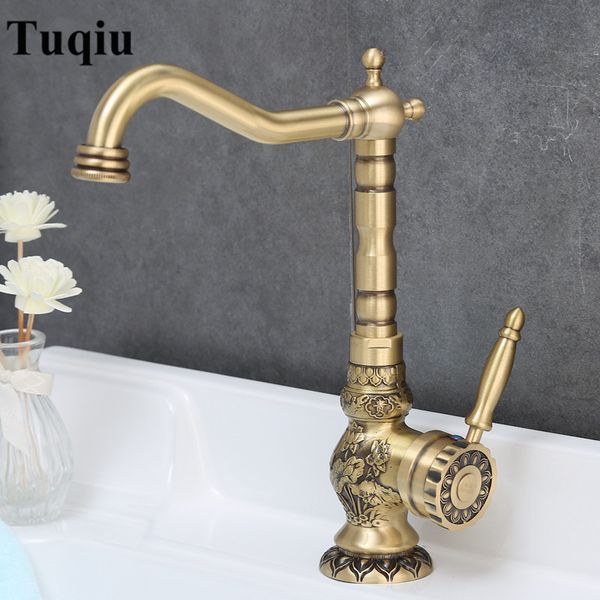 2021 new basin antique brass sink carved bathroom faucet copper rotate single handle & cold water mixer tap crane bayh
2021 new basin antique brass sink carved bathroom faucet copper rotate single handle & cold water mixer tap crane bayh