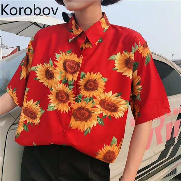 korobov women shirts vintage flower print female blouse summer new shirts harajuku casual short sleeve mujer blusas 77286, White
korobov women shirts vintage flower print female blouse summer new shirts harajuku casual short sleeve mujer blusas 77286, White