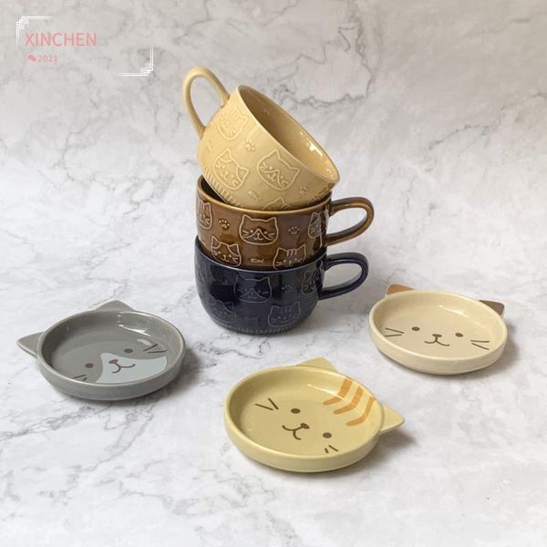 mugs kawaii ceramic mug japanese style creative cat coffee cup tea with lid household couple milk breakfast water
mugs kawaii ceramic mug japanese style creative cat coffee cup tea with lid household couple milk breakfast water
