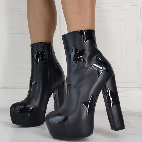 boots ashiofu classic womens black-fivestars platform ankle booties thick-heels real-pos party prom fashion
boots ashiofu classic womens black-fivestars platform ankle booties thick-heels real-pos party prom fashion