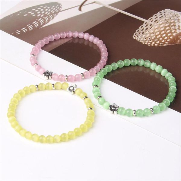 beaded, strands 6mm yellow pink white cat eye bracelet flower metal charm multicolor opal glass bangle reiki handmade exquisite jewelry, Black
beaded, strands 6mm yellow pink white cat eye bracelet flower metal charm multicolor opal glass bangle reiki handmade exquisite jewelry, Black
