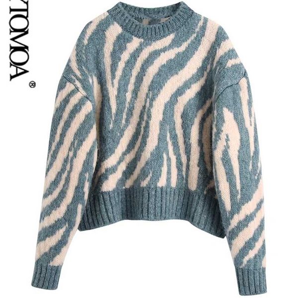 kpytomoa women fashion jacquard animal print loose crop knit sweater vintage o neck long sleeve female pullovers chic 211021, White;black
kpytomoa women fashion jacquard animal print loose crop knit sweater vintage o neck long sleeve female pullovers chic 211021, White;black