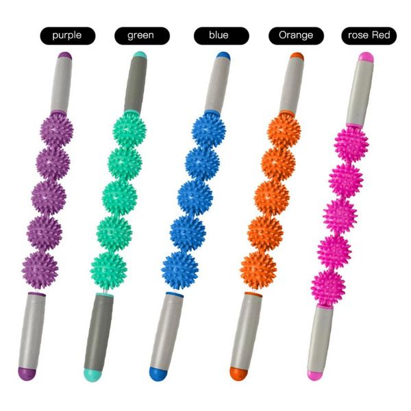1 pc yoga massage stick 5 spiky balls trigger point muscle roller stick for athletes runners sprinters elite fitness
1 pc yoga massage stick 5 spiky balls trigger point muscle roller stick for athletes runners sprinters elite fitness