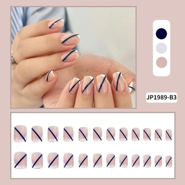 false nails 24pcs blue lines nail patch glue type removable short paragraph fashion manicure save time hjl2021, Red;gold
false nails 24pcs blue lines nail patch glue type removable short paragraph fashion manicure save time hjl2021, Red;gold
