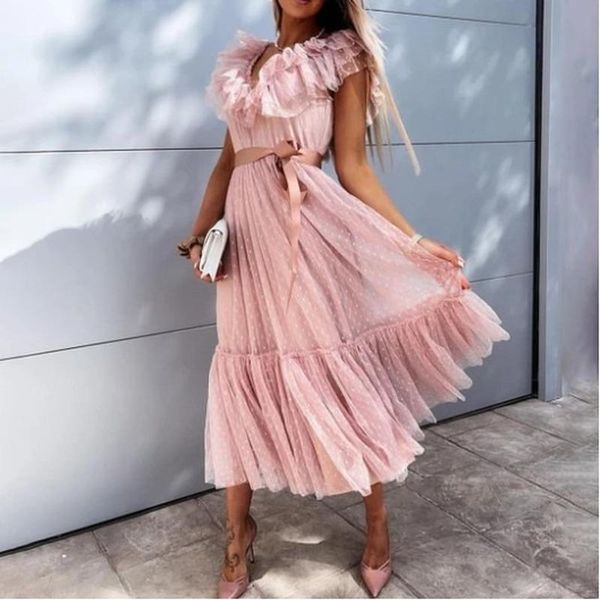 casual dresses summer fashion style pure color sleeveless lace edge deep v-neck ruffled belt lace-up short sleeve dress vintage, Black;gray
casual dresses summer fashion style pure color sleeveless lace edge deep v-neck ruffled belt lace-up short sleeve dress vintage, Black;gray