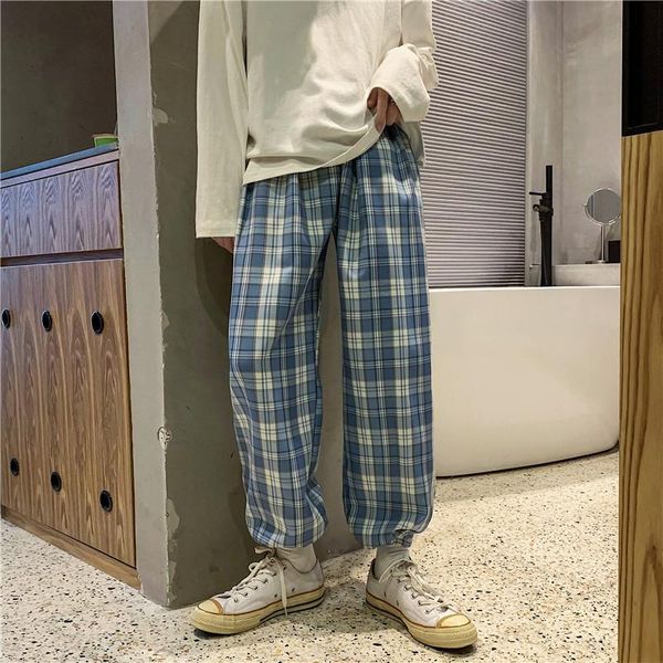 spring autumn plaid casual pants men's korean fashion loose straight-leg sports pants men harajuku streetwear ankle-length, Black
spring autumn plaid casual pants men's korean fashion loose straight-leg sports pants men harajuku streetwear ankle-length, Black
