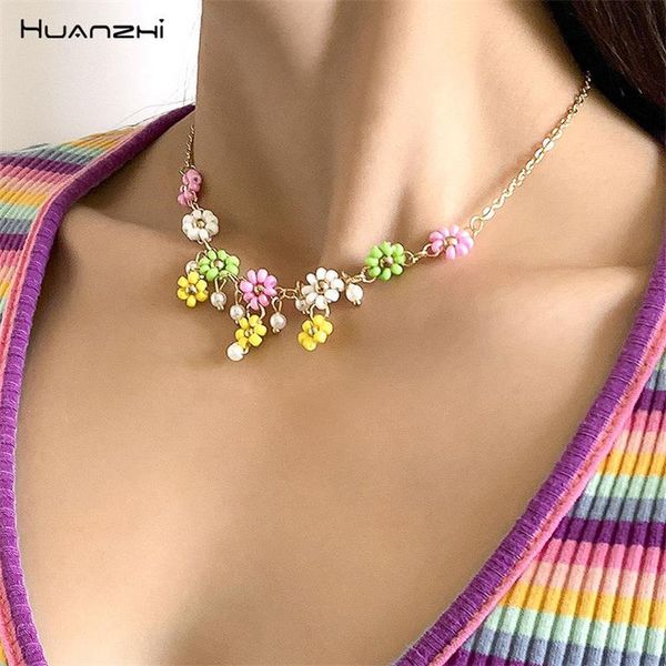 chokers huanzhi 2021 fashion colored flower tassel small daisy necklace sweet clavicle chain for ladies girls summer party jewelry, Golden;silver
chokers huanzhi 2021 fashion colored flower tassel small daisy necklace sweet clavicle chain for ladies girls summer party jewelry, Golden;silver