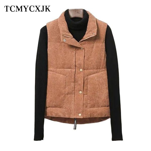 women's vests 2021 corduroy padded vest woman korean style loose student casual outerwear womens autumn winter short waistcoat vintage, Black;white
women's vests 2021 corduroy padded vest woman korean style loose student casual outerwear womens autumn winter short waistcoat vintage, Black;white