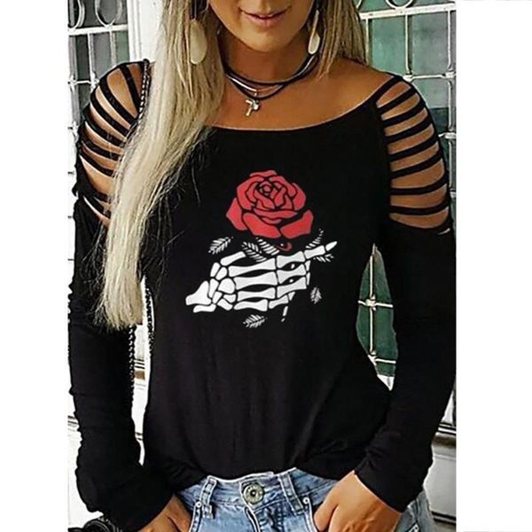 punk t-shirt women long sleeve print skull flower hollow streetwear tee shirt femme plus size womens clothing sj4425v, White
punk t-shirt women long sleeve print skull flower hollow streetwear tee shirt femme plus size womens clothing sj4425v, White