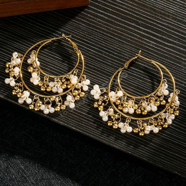 ethnic gold metal alloy pearl tassel indian earrings for women palace vintage dangle earrings fashion jewelry, Silver
ethnic gold metal alloy pearl tassel indian earrings for women palace vintage dangle earrings fashion jewelry, Silver