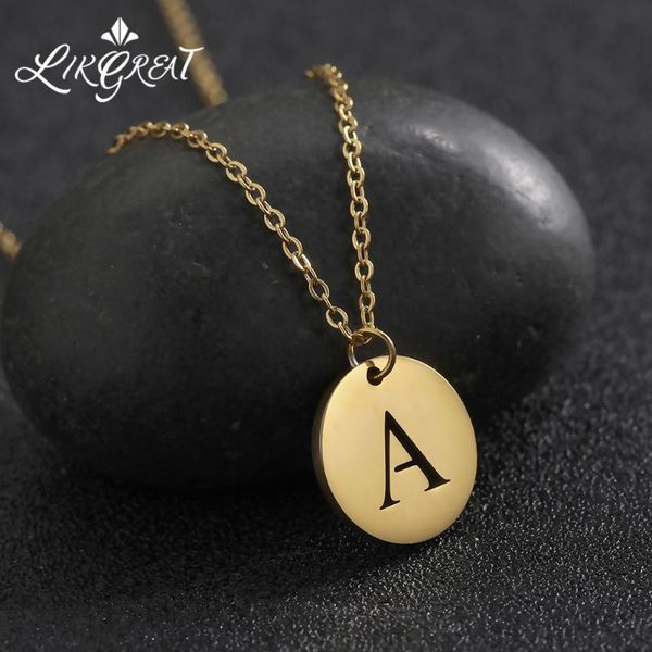 pendant necklaces likgreat 26 alphabet stainless steel gold color round letter charm necklace for women girls fashion jewelry, Silver
pendant necklaces likgreat 26 alphabet stainless steel gold color round letter charm necklace for women girls fashion jewelry, Silver