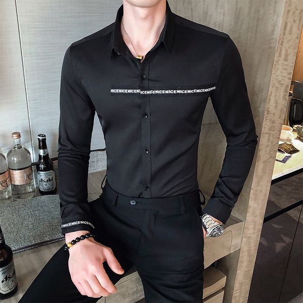 2021 new estilo britnico plus size 5xl-s fita emendado manga longa camisas dos homens simples fino ajuste noite clube vestido de baile blusa, Black;brown
2021 new estilo britnico plus size 5xl-s fita emendado manga longa camisas dos homens simples fino ajuste noite clube vestido de baile blusa, Black;brown