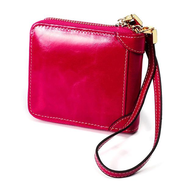 the first layer of leather anti-theft brush rfid ladies wallet short oil wax leather zipper coin purse cowhide retro wallet, Red;black
the first layer of leather anti-theft brush rfid ladies wallet short oil wax leather zipper coin purse cowhide retro wallet, Red;black