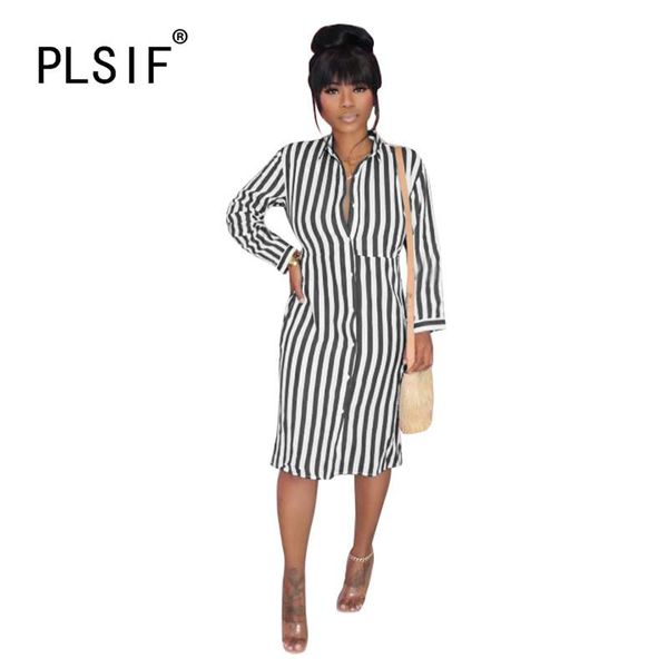 casual dresses women striped print summer midi dress full sleeve straight robe femme ladies, Black;gray
casual dresses women striped print summer midi dress full sleeve straight robe femme ladies, Black;gray