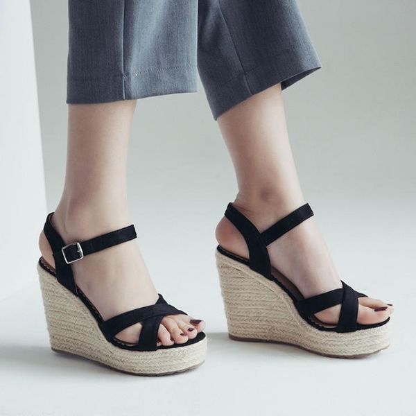 dress shoes large 2021 summer water platform slope heel sandals women's simple open toe, Black
dress shoes large 2021 summer water platform slope heel sandals women's simple open toe, Black