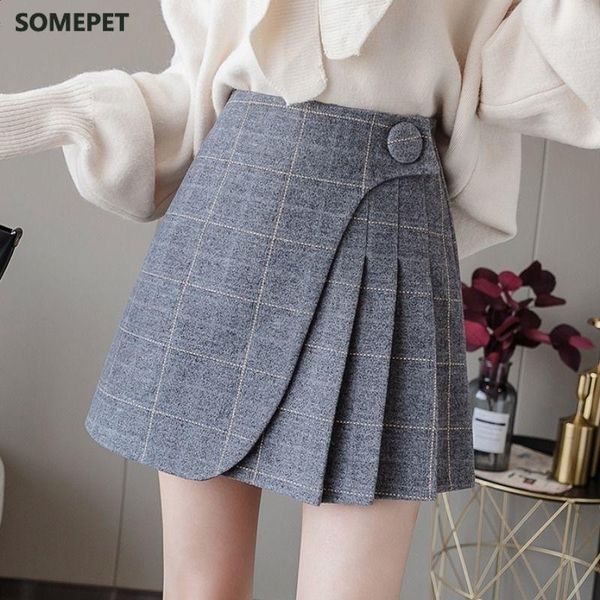 skirts plaid skirt shorts women 2021 winter wool pleated korean fashion irregular a line high waisted jupe package hip, Black
skirts plaid skirt shorts women 2021 winter wool pleated korean fashion irregular a line high waisted jupe package hip, Black