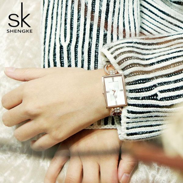 shengke brand watches women rectangle dial quartz watch luxury crystal diamond ladies bracelet 2021 #k0021 wristwatches, Slivery;brown
shengke brand watches women rectangle dial quartz watch luxury crystal diamond ladies bracelet 2021 #k0021 wristwatches, Slivery;brown