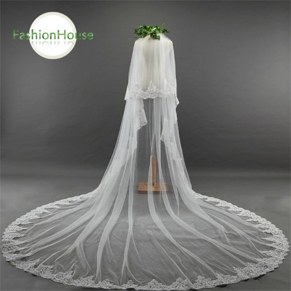 bridal veils big tail veil with comb lace two layer 3.5 meter white ivory cathedral wedding long edge accessories, Black
bridal veils big tail veil with comb lace two layer 3.5 meter white ivory cathedral wedding long edge accessories, Black