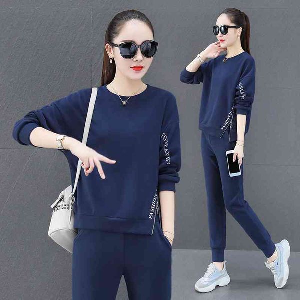 casual sportswear set women's spring and autumn 2021 new loose side zipper sweater leggings two piece fashion, Gray
casual sportswear set women's spring and autumn 2021 new loose side zipper sweater leggings two piece fashion, Gray