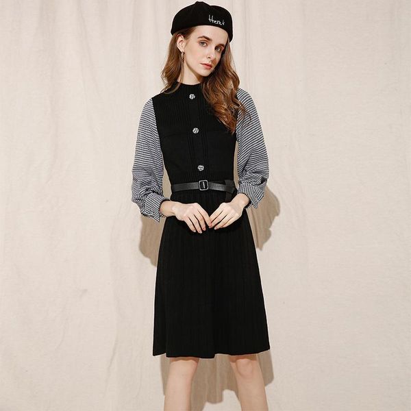casual dresses arrivals autumn winter houndstooth sleeves patchwork knit sweater women clothing robe femme black vestidos, Black;gray
casual dresses arrivals autumn winter houndstooth sleeves patchwork knit sweater women clothing robe femme black vestidos, Black;gray