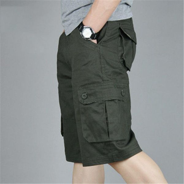 army green multi-pocket cargo short pant streetwear fashion loose knee length mens camouflage shorts 2021 summer hipster clothes, White;black
army green multi-pocket cargo short pant streetwear fashion loose knee length mens camouflage shorts 2021 summer hipster clothes, White;black