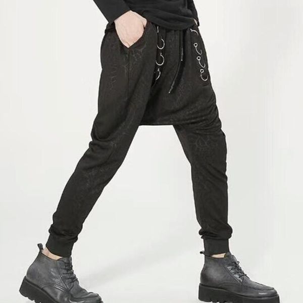 large size casual fashion decorative ring prock hip-hop men's singer performance black small feet pants /m-3xl
large size casual fashion decorative ring prock hip-hop men's singer performance black small feet pants /m-3xl