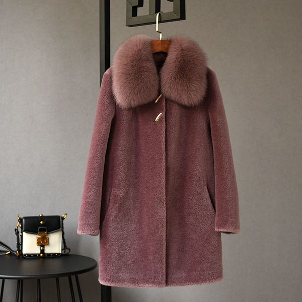 2021 new women autumn winter natural fox collar jacket real wool fur coats female long warm genuine sheep shearling outwear a47zsqu, Black
2021 new women autumn winter natural fox collar jacket real wool fur coats female long warm genuine sheep shearling outwear a47zsqu, Black