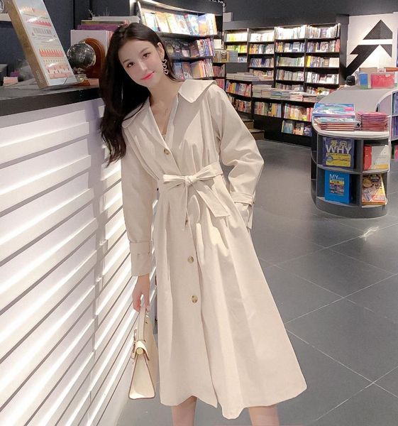 casual dresses 2021 autumn and winter single-breasted mid-length trench coat dress women, Black;gray
casual dresses 2021 autumn and winter single-breasted mid-length trench coat dress women, Black;gray