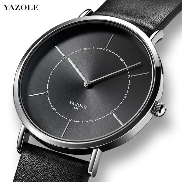 wristwatches yazole simple men leather band quartz watches mens male clock business relogio masculino, Slivery;brown
wristwatches yazole simple men leather band quartz watches mens male clock business relogio masculino, Slivery;brown