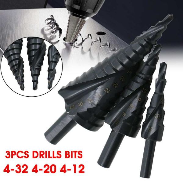 professional drill bits doersupp 1pcs/3pcs 4-32mm 4-20mm 4-12mm hss cobalt step bit nitrogen spiral grooved hole cutter
professional drill bits doersupp 1pcs/3pcs 4-32mm 4-20mm 4-12mm hss cobalt step bit nitrogen spiral grooved hole cutter